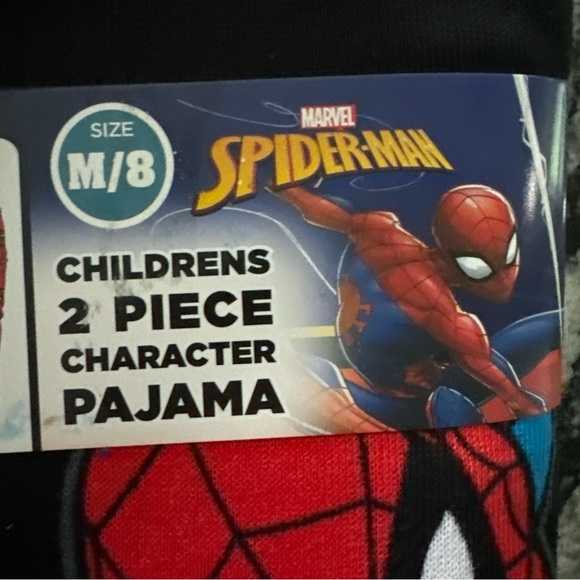 New Marvel Spider-Man Boys' Long Sleeve Pajama Set 2-Piece Size Medium (8) Soft - Picture 4 of 6